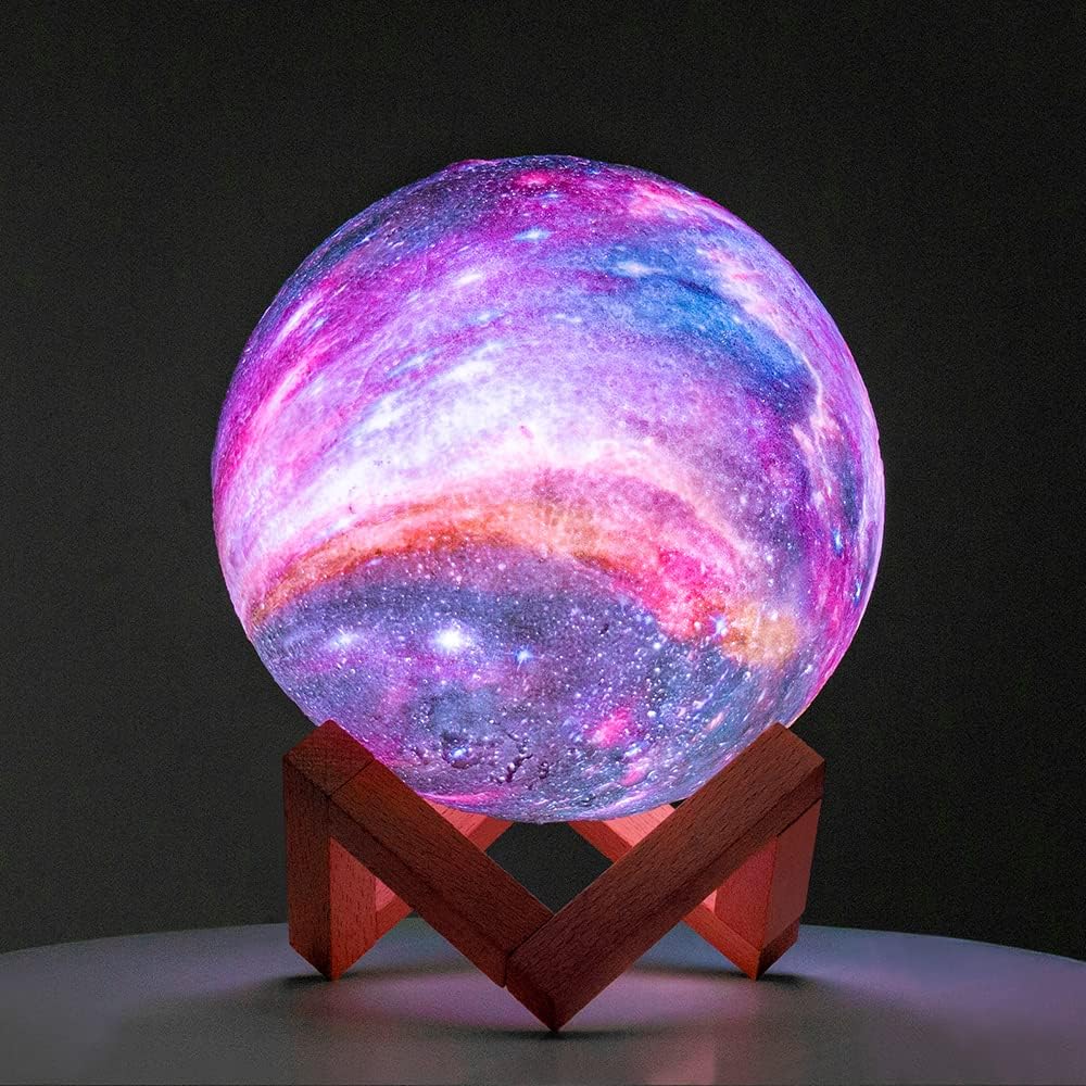 Moon Lamp Galaxy Lamp 5.9 Inch 16 Colors LED 3D Moon Light, Remote & Touch Control Moon Night Light Gifts for Girls Boys Kids Women Birthday